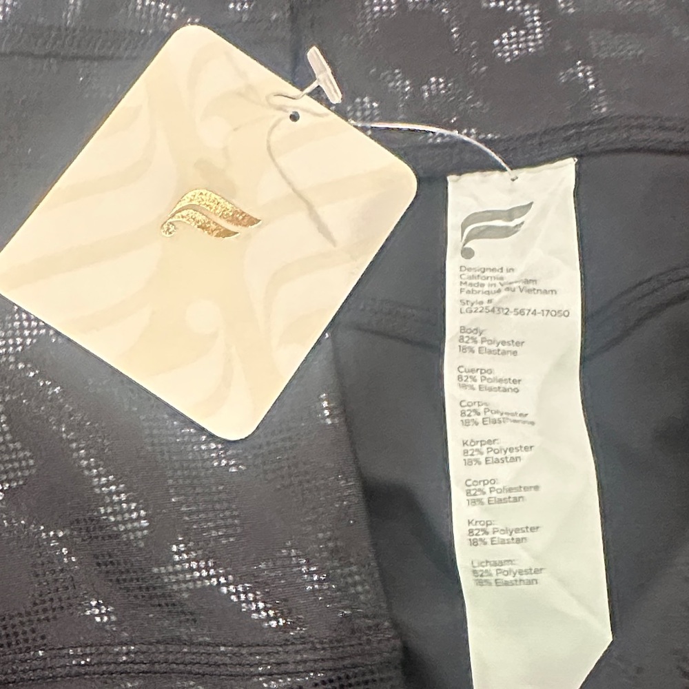 Fabletics Black foil Leggings